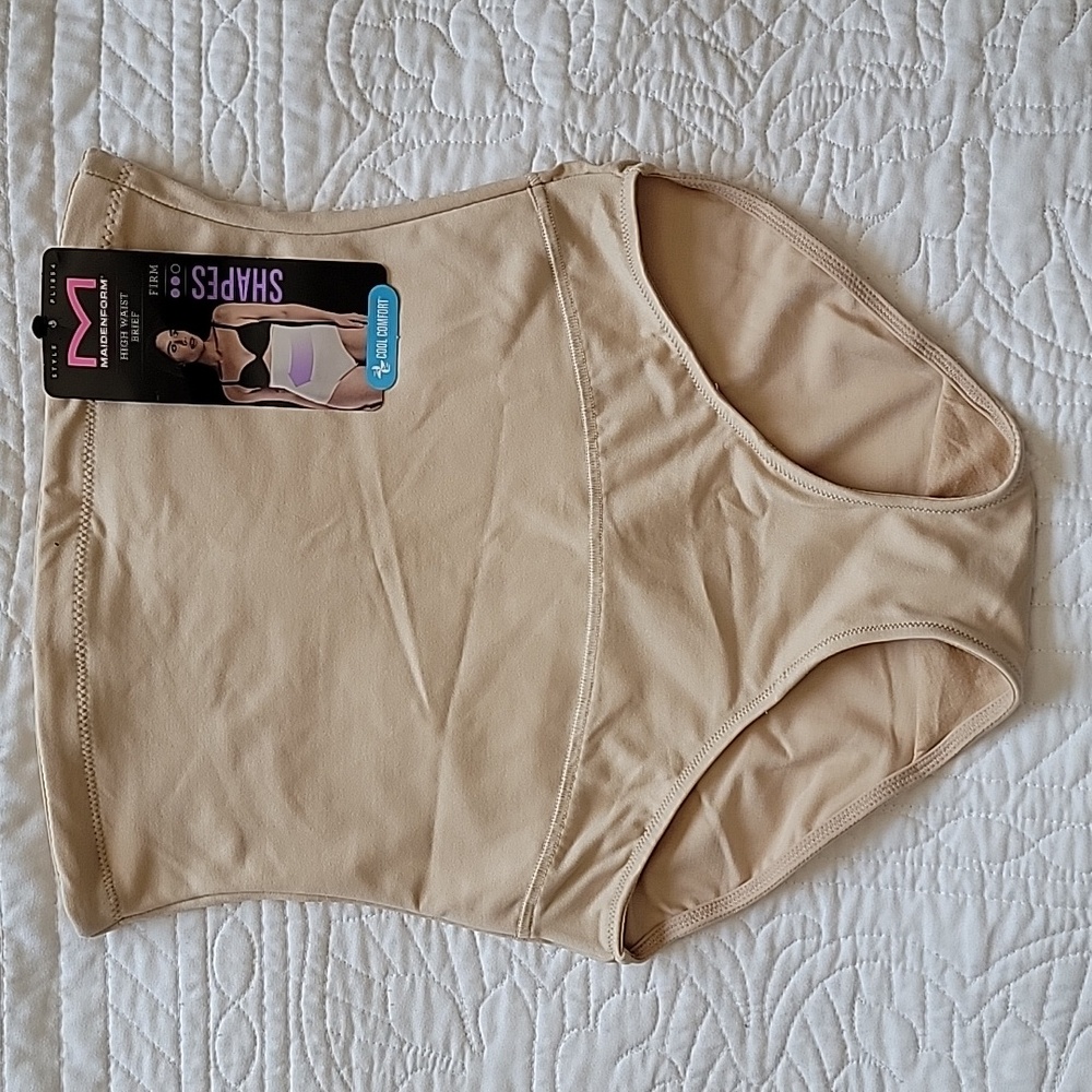 Maidenform Tan High Waist Brief Cool Comfort Womens Size Small